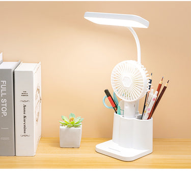 LED Desk Lamp with Organizer – Eye-Friendly Light for Study & Work